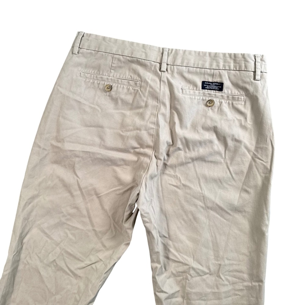Banana‎ Republic Emerson Chinos Mens 35x30 Khaki Straight Leg Preppy Academia